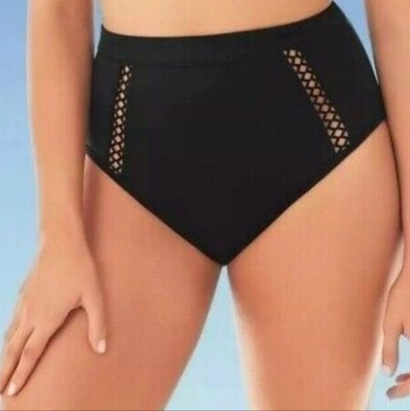 NWT Beach Betty High RIse Bikini Bottoms in black - Picture 1 of 9